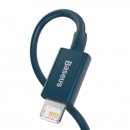„Baseus Superior USB - Lightning“ laidas 2.4A 1 m mėlynas (CALYS-A03)