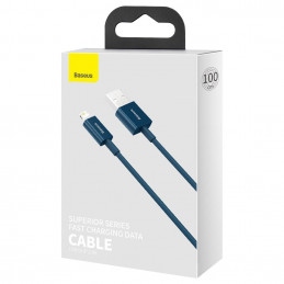 „Baseus Superior USB - Lightning“ laidas 2.4A 1 m mėlynas (CALYS-A03)