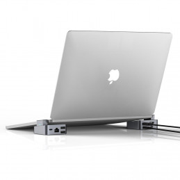 „Hub Joyroom S-H121“ USB-C stovas – USB-A 3.0 / RJ45 / HDMI / USB-C / Thunderbolt, skirtas „MacBook Pro“ – pilkas