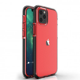 „Spring Case“ gelio dėklas su spalvingu rėmeliu, skirtas „iPhone 13 Pro“, juodas