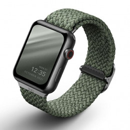 UNIQ Aspen pintas dirželis, skirtas Apple Watch 1/ 2/ 3/ 4/ 5/ 6/ 7/ 8/ SE/ SE2 44/ 42/ 45 mm – žalias