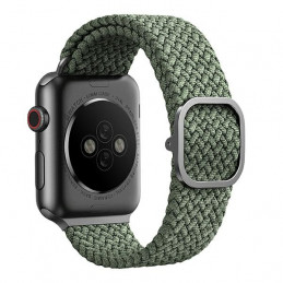 UNIQ Aspen pintas dirželis, skirtas Apple Watch 1/ 2/ 3/ 4/ 5/ 6/ 7/ 8/ SE/ SE2 44/ 42/ 45 mm – žalias