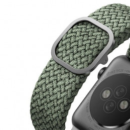 UNIQ Aspen pintas dirželis, skirtas Apple Watch 1/ 2/ 3/ 4/ 5/ 6/ 7/ 8/ SE/ SE2 44/ 42/ 45 mm – žalias
