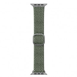 UNIQ Aspen pintas dirželis, skirtas Apple Watch 1/ 2/ 3/ 4/ 5/ 6/ 7/ 8/ SE/ SE2 44/ 42/ 45 mm – žalias