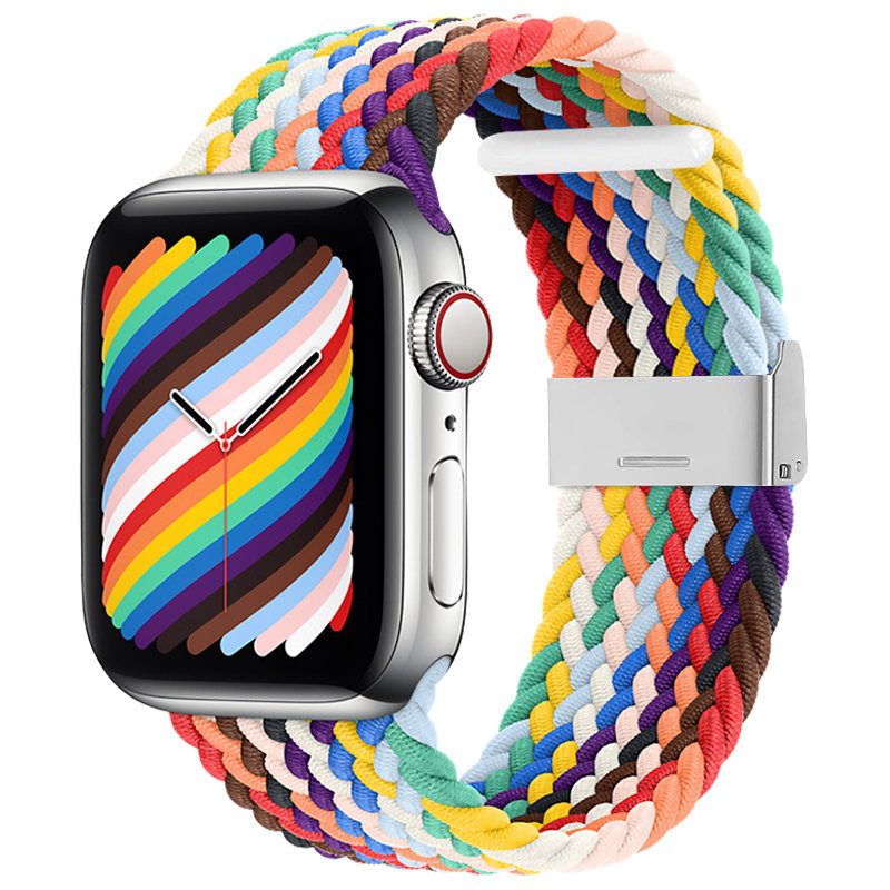 Pintas audinio dirželis, skirtas „Apple Watch 42 / 44 / 45 / 49 mm“ – daugiaspalvis