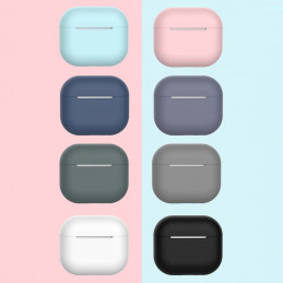 Ausinių dėklas, skirtas „AirPods 3“ ausinėms, minkštas, baltas, silikoninis (dėklas C).