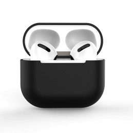 „AirPods Pro“ silikoninis minkštas ausinių dėklas, juodas (dėklas C)