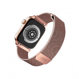 „Uniq Dante“ nerūdijančio plieno dirželis, skirtas „Apple Watch 1/ 2/ 3/ 4/ 5/ 6/ 7/ 8/ SE/ SE2 38/ 40/ 41 mm“ – rožinio...