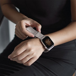 „Uniq Dante“ nerūdijančio plieno dirželis, skirtas „Apple Watch 1/ 2/ 3/ 4/ 5/ 6/ 7/ 8/ SE/ SE2 38/ 40/ 41 mm“ – rožinio...