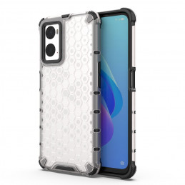 Korio formos šarvuotas dėklas su gelio rėmeliu Oppo A76 / Oppo A36 / Realme 9i, skaidrus