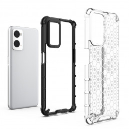 Korio formos šarvuotas dėklas su gelio rėmeliu Oppo A76 / Oppo A36 / Realme 9i, skaidrus