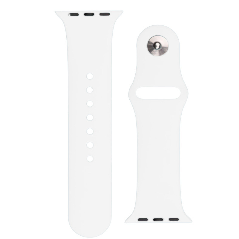 Silikoninis dirželis APS Apple Watch 42/ 44/ 45 mm dirželiui - baltas