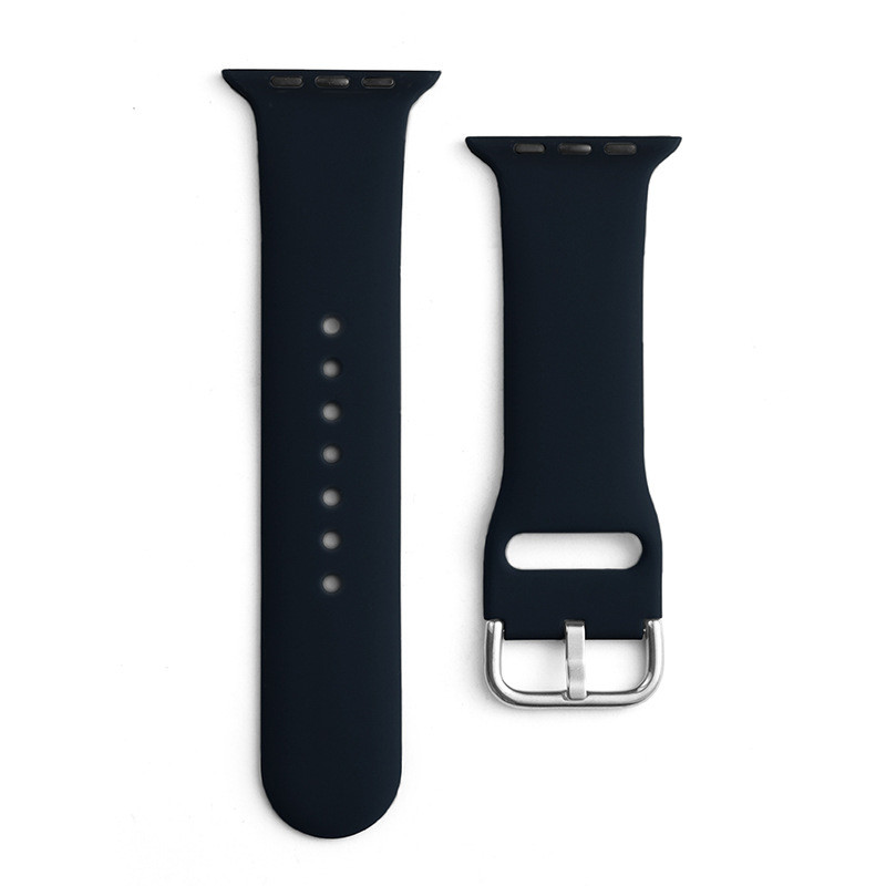 Silikoninis dirželis APS Apple Watch 42/ 44/ 45 mm dirželiui - juodas