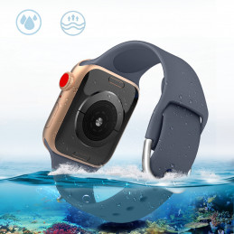 Silikoninis dirželis APS Apple Watch 42/ 44/ 45 mm dirželiui - juodas