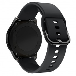 Silikoninis dirželis TYS, skirtas „Samsung Galaxy Watch 40 / 41 / 42 / 43 / 44 mm“ – juodas