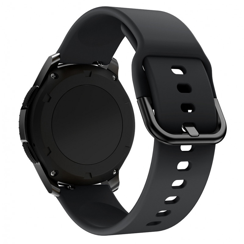 Silikoninis dirželis TYS, skirtas „Samsung Galaxy Watch 40 / 41 / 42 / 43 / 44 mm“ – juodas