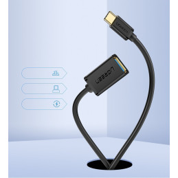 Ugreen US154 30701 USB-A 3.0 (moteris) / USB-C 3.0 (vyriškas) OTG adapteris – juodas