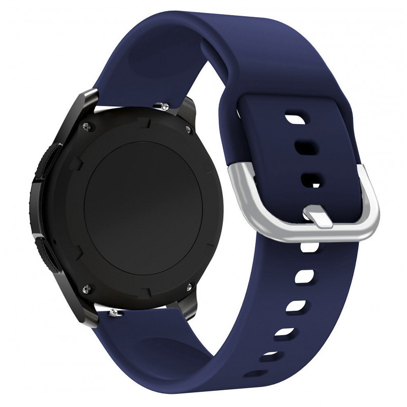 Silikoninis dirželis TYS, skirtas „Samsung Galaxy Watch 45 / 46 / 47 mm“ – tamsiai mėlynas