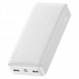 „Baseus Bipow“ nešiojama baterija su greito įkrovimo funkcija 20000mAh 15W, balta (užsienio leidimas) + USB-A - Micro US...
