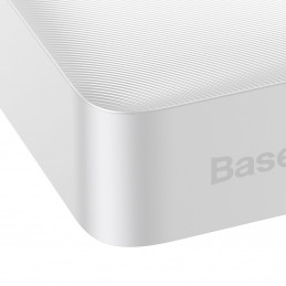 „Baseus Bipow“ nešiojama baterija su greito įkrovimo funkcija 20000mAh 15W, balta (užsienio leidimas) + USB-A - Micro US...