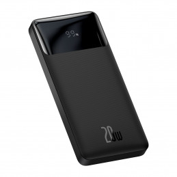 „Baseus Bipow“ nešiojamoji baterija su greito įkrovimo funkcija, 10000mAh, 20W, juoda (užsienio leidimas) + USB-A - Micr...