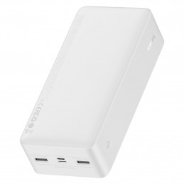 „Baseus Bipow“ nešiojama baterija su ekranu, 30000mAh, 15W, balta (užsienio leidimas) + USB-A - Micro USB laidas, 0,25 m...