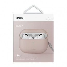 „Uniq Lino“ dėklas, skirtas „AirPods Pro 2“ – rožinis