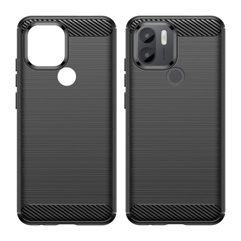 „Xiaomi Redmi A1+“ anglies pluošto dėklas, lankstus silikoninis, juodas