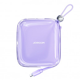 „Joyroom“ išorinė baterija 10000mAh „Jelly“ serijos 22,5 W su įmontuotu „Lightning“ laidu, violetinė (JR-L003)
