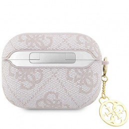 „Guess 4G Charm Collection“ dėklas, skirtas „AirPods Pro 2“ – rožinis