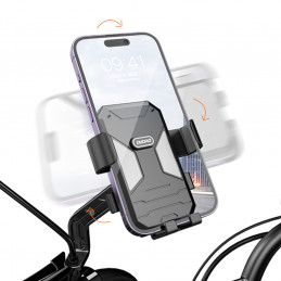 „Dudao F7C+“ dviračio/ motociklo telefono laikiklis – juodas