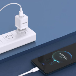 „Dudao A13Pro GaN 33W PPS USB C/ USB sieninis įkroviklis – baltas
