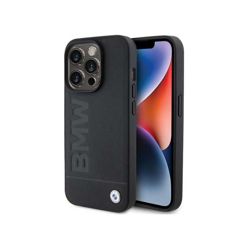 BMW odinis „Hot Stamp“ dėklas, skirtas „iPhone 15 Pro Max“ – juodas