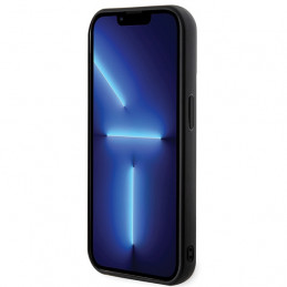 „Karl Lagerfeld“ 3D guminis blizgučių logotipo dėklas, skirtas „iPhone 15 Pro“ – juodas