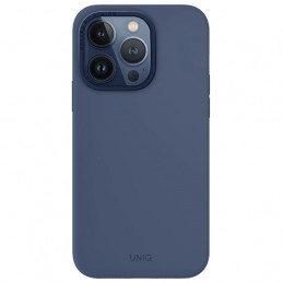 UNIQ Lino Hue Magclick įkrovimo dėklas, skirtas iPhone 15 Pro – tamsiai mėlynas