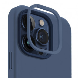 UNIQ Lino Hue Magclick įkrovimo dėklas, skirtas iPhone 15 Pro – tamsiai mėlynas