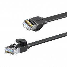 Baseus Speed Six plokščias tinklo kabelis RJ45 1000Mbps 15m juodas (WKJS000301)