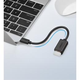 Ugreen US154 30701 USB-A 3.0 (moteris) / USB-C 3.0 (vyriškas) OTG adapteris – juodas