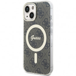 „Guess IML 4G MagSafe“ dėklas, skirtas „iPhone 15 Plus“ – rudas