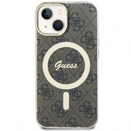„Guess IML 4G MagSafe“ dėklas, skirtas „iPhone 15“ – rudas