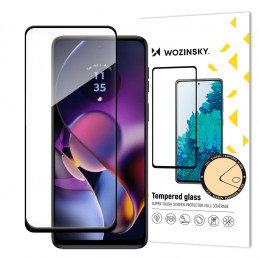 „Wozinsky“ grūdinto stiklo „Full Glue“, skirtas „Motorola Moto G54“ viso ekrano su rėmeliu, juodas