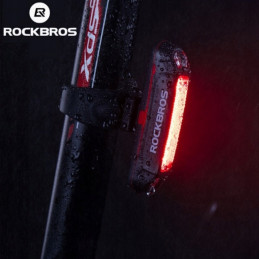„Rockbros A54BK“ galinis dviračio žibintas + „Micro USB“ laidas – USB-A – juodas