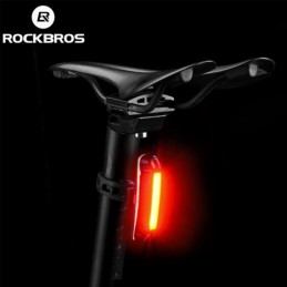 „Rockbros A54BK“ galinis dviračio žibintas + „Micro USB“ laidas – USB-A – juodas