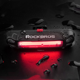 „Rockbros A54BK“ galinis dviračio žibintas + „Micro USB“ laidas – USB-A – juodas