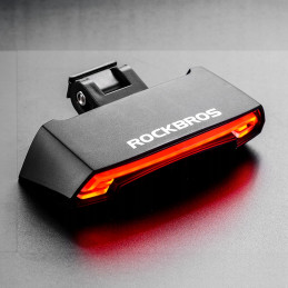 „Rockbros LKWD-R1“ galinis dviračio žibintas su lazeriu ir nuotolinio valdymo pultu + „Micro USB“ laidas – USB-A – juoda...