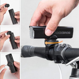 „Rockbros 24610002001“ priekinis dviračio žibintas, 1000 lm + USB-C - USB-A laidas, juodas