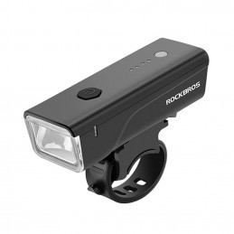 „Rockbros 24510003001“ priekinis dviračio žibintas, 260 lm + USB-C - USB-A laidas, juodas