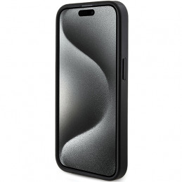 „Guess 4G Collection“ odinis metalinis „MagSafe“ dėklas, skirtas „iPhone 14 Pro Max“ – juodas