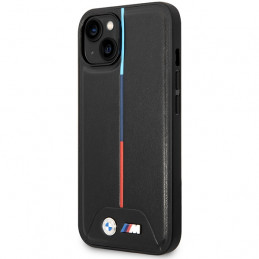 BMW M dygsniuotas trispalvis dėklas iPhone 15 / 14 / 13 – juodas