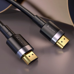 Baseus Cafule HDMI / HDMI 2.0 kabelis 4K 60 Hz 3D 18 Gbps 1 m - juodas